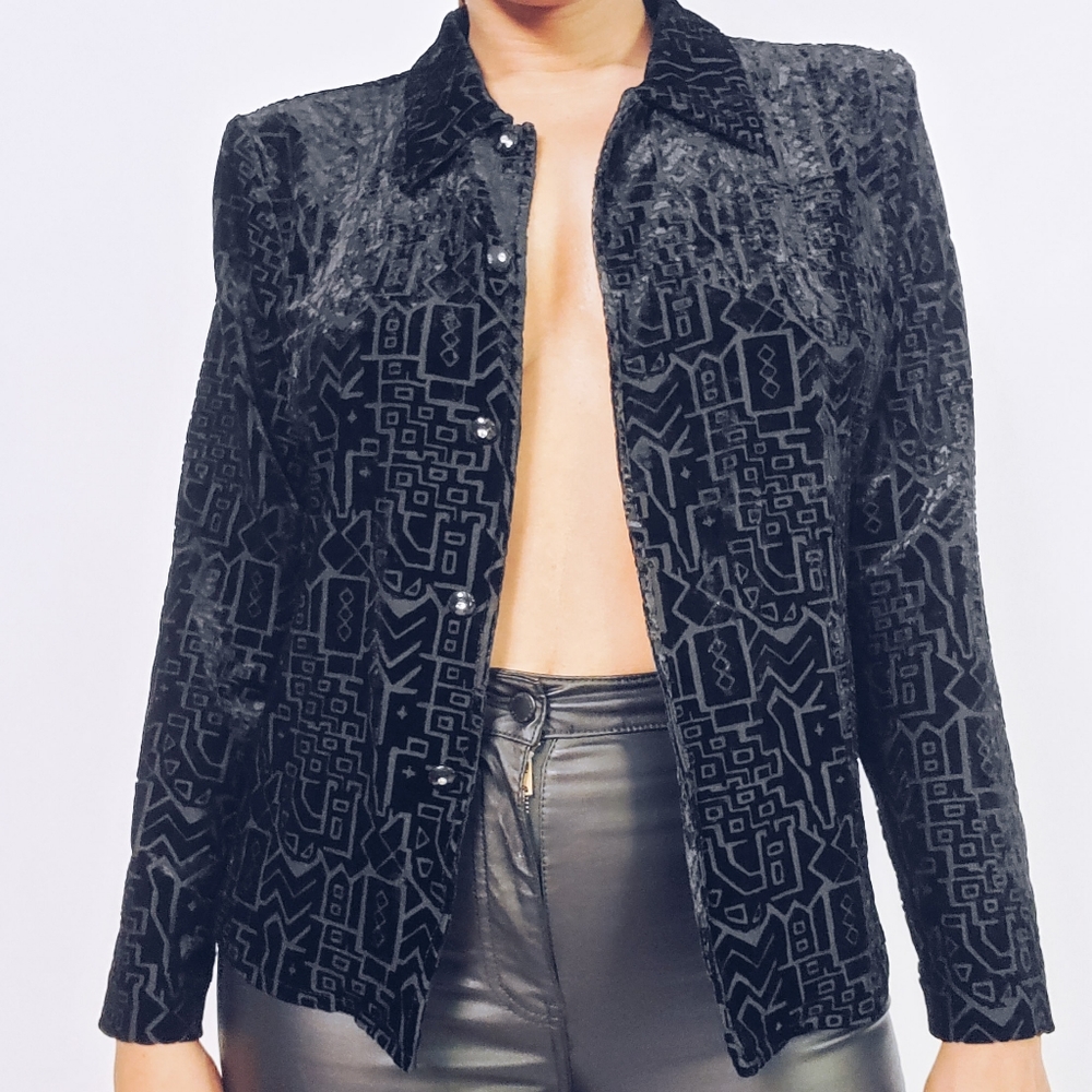Velvet Open Jacket - Picture 3 of 7